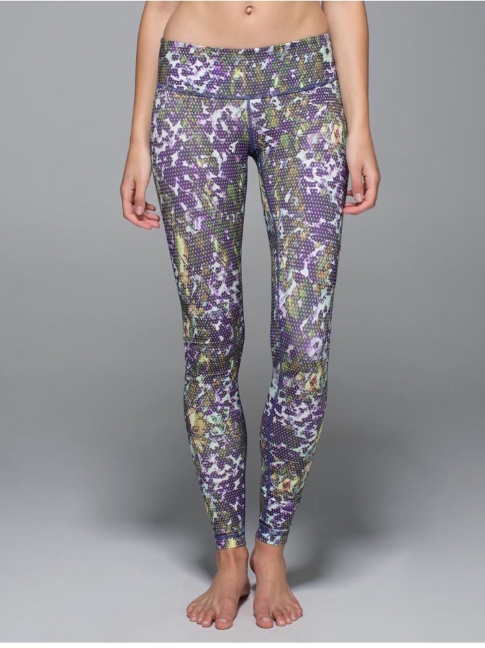 Lululemon Wunder Under Pant Full On Luxtreme Size 6 Floral Sport Backdrop Iris